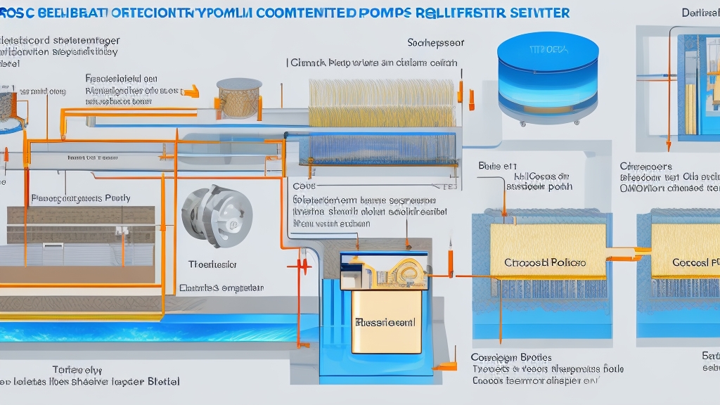 Keresztmetszeti diagram különböző medencetípusokkal és speciális vízforgató követelményekkel